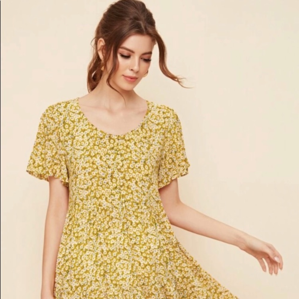 Yellow Ditsy Floral